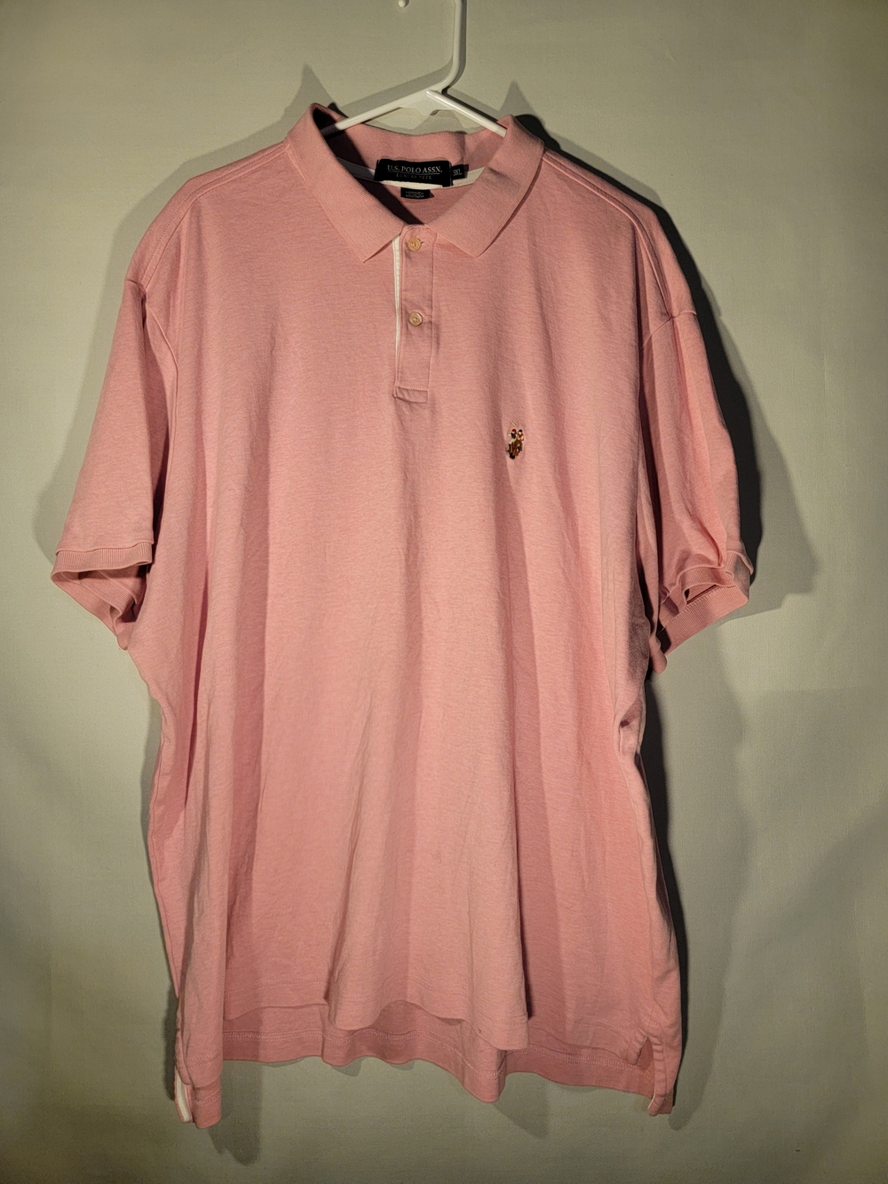 U.S. Polo Assn. Men's Pink Short Sleeve Polo Shirt